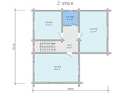 Дом шале из бруса в 1,5 этажа 11х11 с террасой Сения